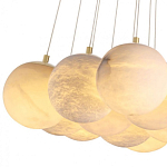 Люстра подвесная круглая с сферическими плафонами из натурального камня Glowing Spheres варинант исполнения - 5 | Loft Concept в Самаре
