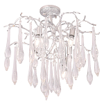 Люстра потолочная с прозрачными стеклянными подвесками в форме капель Droplet Chandelier варинант исполнения - 1 | Loft Concept в Самаре