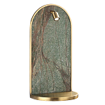 Настенный светильник зеленого цвета с бронзовой рамкой овальной формы с полкой Herbarium  варинант исполнения - 3 | Loft Concept в Самаре