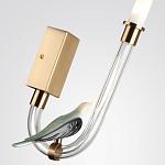 Бра с прозрачной изогнутой трубкой и декоративной фигуркой птицы Ganthea варинант исполнения - 4 | Loft Concept в Самаре