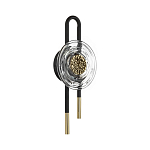 Бра черного цвета с круглым прозрачным стеклянным плафоном Virelia  варинант исполнения - 1 | Loft Concept в Самаре