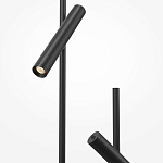 Напольный торшер светодионый черный Lumen Duo варинант исполнения - 3 | Loft Concept в Самаре