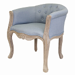 Кресло низкое в стиле прованс Louis French Armchair light blue flax варинант исполнения - 3 | Loft Concept в Самаре