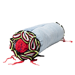 Подушка из джинсовой одежды и вязания Heart&Brain 2 варинант исполнения - 2 | Loft Concept в Самаре