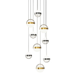 Люстра каскадная с 9-ю подвесами бронза и никель Peggy Futura lamp варинант исполнения - 1 | Loft Concept в Самаре