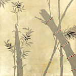 Обои ручная роспись Bamboo Dark Lacquer on Deep Rich Gold gilded tea paper варинант исполнения - 2 | Loft Concept в Самаре