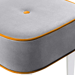 Квадратный мягкий пуф на белых ножках Winton Pouf Square варинант исполнения - 12 | Loft Concept в Самаре