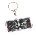 Зеркало брелок складное двухстороннее из натурального камня Серафинит Stone Mirrors варинант исполнения - 6 | Loft Concept в Самаре