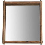 Квадратное настенное зеркало в деревянной раме Lyons Mirror варинант исполнения - 1 | Loft Concept в Самаре