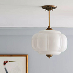 Подвесной светильник с абажуром из молочного стекла Vintage Charm варинант исполнения - 2 | Loft Concept в Самаре