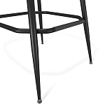 Барный стул со спинкой и подлокотниками на 4-х металлических ножках Douglas Rhombus Синий Велюр варинант исполнения - 4 | Loft Concept в Самаре