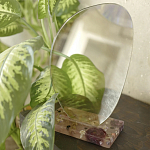 Настольное зеркало с подставкой из эпоксидной смолы с цветами Epoxy Resin Flowers Mirror варинант исполнения - 2 | Loft Concept в Самаре