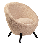 Кресло розовое с обивка из искусственного каракуля Iconic Creation варинант исполнения - 1 | Loft Concept в Самаре