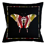 Подушка декоративная бабочка цветной узор Ikat Pattern варинант исполнения - 1 | Loft Concept в Самаре