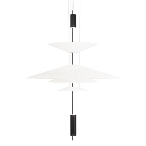 Люстра подвесная с двумя плафонами цилиндрической формы черного цвета Shade Metal Chandelier