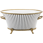 Кашпо Black white stripe варинант исполнения - 1 | Loft Concept в Самаре