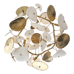 Люстра с белыми и золотистыми цветами Dahlia Flowers Lamp варинант исполнения - 4 | Loft Concept в Самаре