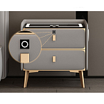 Умная прикроватная тумбочка c зарядкой для телефона Nightstand Smart варинант исполнения - 1 | Loft Concept в Самаре