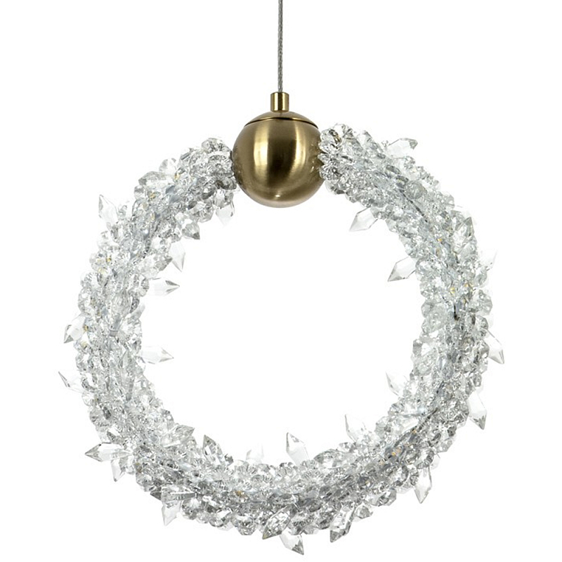 Подвесной светильник кольцо украшенный кристаллами из хрусталя Gilbertine Crystals Ring Hanging Lamp Прозрачный Латунь Подвесной светильник кольцо украшенный кристаллами из хрусталя Gilbertine Crystals Ring Hanging Lamp Прозрачный Латунь в Самаре | Loft Concept