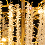 Люстра многоярусная с каркасом из металла и прозрачными подвесками FAIRYTREE Light варинант исполнения - 5 | Loft Concept в Самаре