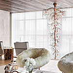 Люстра большая с прозрачными подвесками в форме капель Droplet Chandelier варинант исполнения - 1 | Loft Concept в Самаре