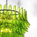 Люстра из семи ярусов зеленого стекла Independence варинант исполнения - 3 | Loft Concept в Самаре