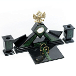 Настольный письменный набор из нефрита Герб России Dignity варинант исполнения - 2 | Loft Concept в Самаре