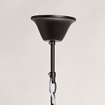 Люстра круглая из матового черного металла с подвесками из прозрачных стеклянных трубок Noir Tubes варинант исполнения - 11 | Loft Concept в Самаре