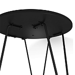 Стол журнальный c круглой столешницей из стекла серого цвета Gray and Gold Marble варинант исполнения - 5 | Loft Concept в Самаре