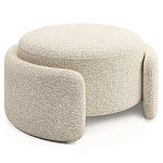 Круглая Оттоманка Alice ткань букле варинант исполнения - 1 | Loft Concept в Самаре