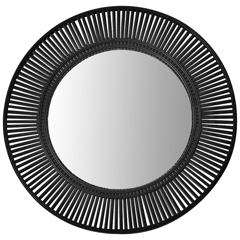 Круглое зеркало в деревянной раме Zera Mirror Зеркало Черный Круглое зеркало в деревянной раме Zera Mirror Зеркало Черный в Самаре | Loft Concept