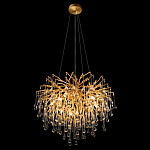 Люстра подвесная с прозрачными стеклянными подвесками в форме капель Диаметр 60 см Droplet Chandelier варинант исполнения - 5 | Loft Concept в Самаре