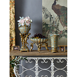 Чаша с орнаментом на бронзовых ножках в виде ангелов Eden Garden варинант исполнения - 9 | Loft Concept в Самаре