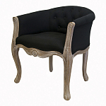 Кресло низкое в стиле прованс Louis French Armchair black flax варинант исполнения - 3 | Loft Concept в Самаре