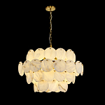 Люстра четырехъярусная с подвесками в форме дисков Cryptocrystalline Stone варинант исполнения - 4 | Loft Concept в Самаре