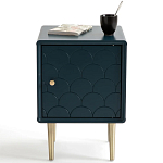 Тумба с одной дверцей Scale Ornament Blue Nightstand варинант исполнения - 2 | Loft Concept в Самаре