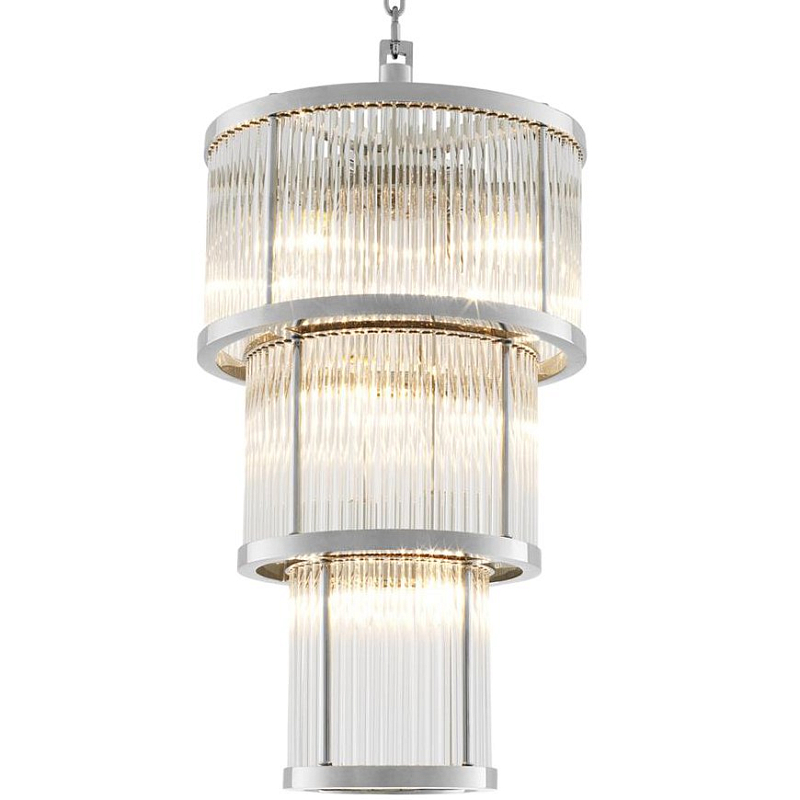 Люстра Chandelier Avery Nickel Никель Прозрачное Стекло в Самаре | Loft Concept 