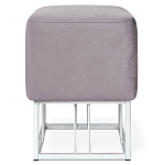 Пуф квадратный фиолетовый велюр на белом металлическом основании Celeste Purple варинант исполнения - 2 | Loft Concept в Самаре