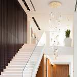 Каскадная люстра с плафонами в виде круглых пластин из хрусталя Esme Round Plates Chandelier 25 варинант исполнения - 3 | Loft Concept в Самаре