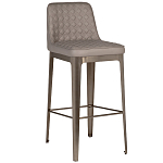 Стул барный светло-серый из экокожи Spectacular High Bar Stool варинант исполнения - 1 | Loft Concept в Самаре