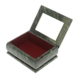 Шкатулка с зеркалом из натурального камня змеевик Stone Casket варинант исполнения - 4 | Loft Concept в Самаре