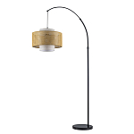 Торшер с декоративным поясом из плетеного бамбука Biuloggicu варинант исполнения - 2 | Loft Concept в Самаре