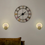 Бра в форме диска из бежевого алебастра Cryptocrystalline Stone варинант исполнения - 3 | Loft Concept в Самаре