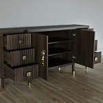 Большой Комод-буфет Elsa Dreams Walnut с ящиками варинант исполнения - 1 | Loft Concept в Самаре