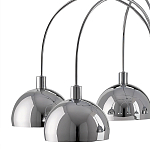 Люстра круглая серебряная с 6-ю плафонами в форме куполов Silver Domes варинант исполнения - 1 | Loft Concept в Самаре