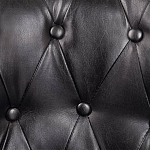 Кресло кожаное с мягкими подлокотниками на 4-х деревянных ножках Logan Leather Armchair black варинант исполнения - 5 | Loft Concept в Самаре