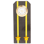 Часы подарочные настольные в виде погона ВМФ из натурального камня Змеевик Military Clock варинант исполнения - 4 | Loft Concept в Самаре