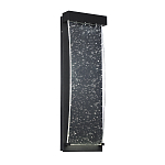 Настенный фонарь уличный прямоугольный черного цвета со стеклом с пузырьками Eurofase варинант исполнения - 2 | Loft Concept в Самаре
