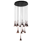 Люстра светодиодная с акриловыми конусообразными плафономи розовое золото Astra 60   варинант исполнения - 2 | Loft Concept в Самаре