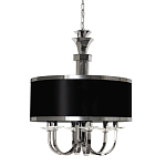 Люстра подвесная круглая с черным абажуром и чашей крепления в форме многогранника Natural Concepts варинант исполнения - 1 | Loft Concept в Самаре